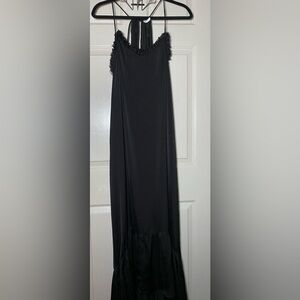 Flawless Maxi‎ Black Spaghetti Strap Dress L